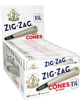 Zig Zag ZIG ZAG PRE-ROLLED CONES – WHITE 1 1/4