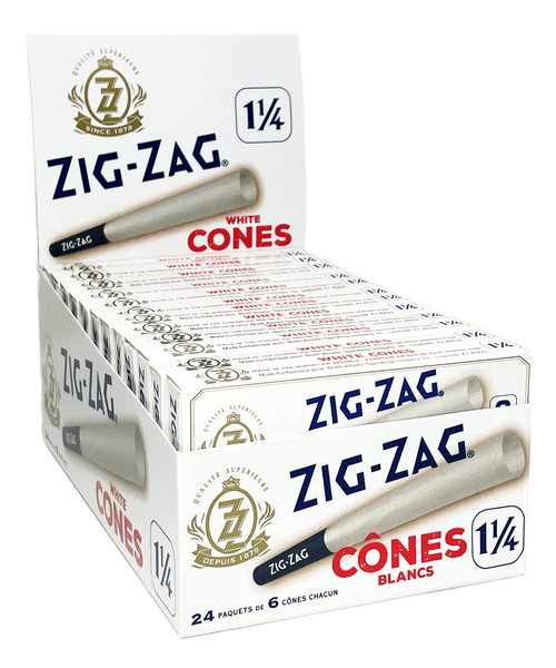 Zig Zag ZIG ZAG PRE-ROLLED CONES – WHITE 1 1/4