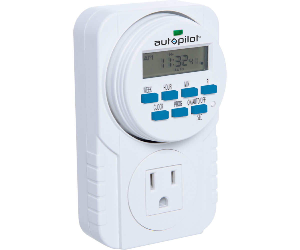 Autopilot Autopilot 7-Day Grounded Digital Programmable Timer Single Outlet