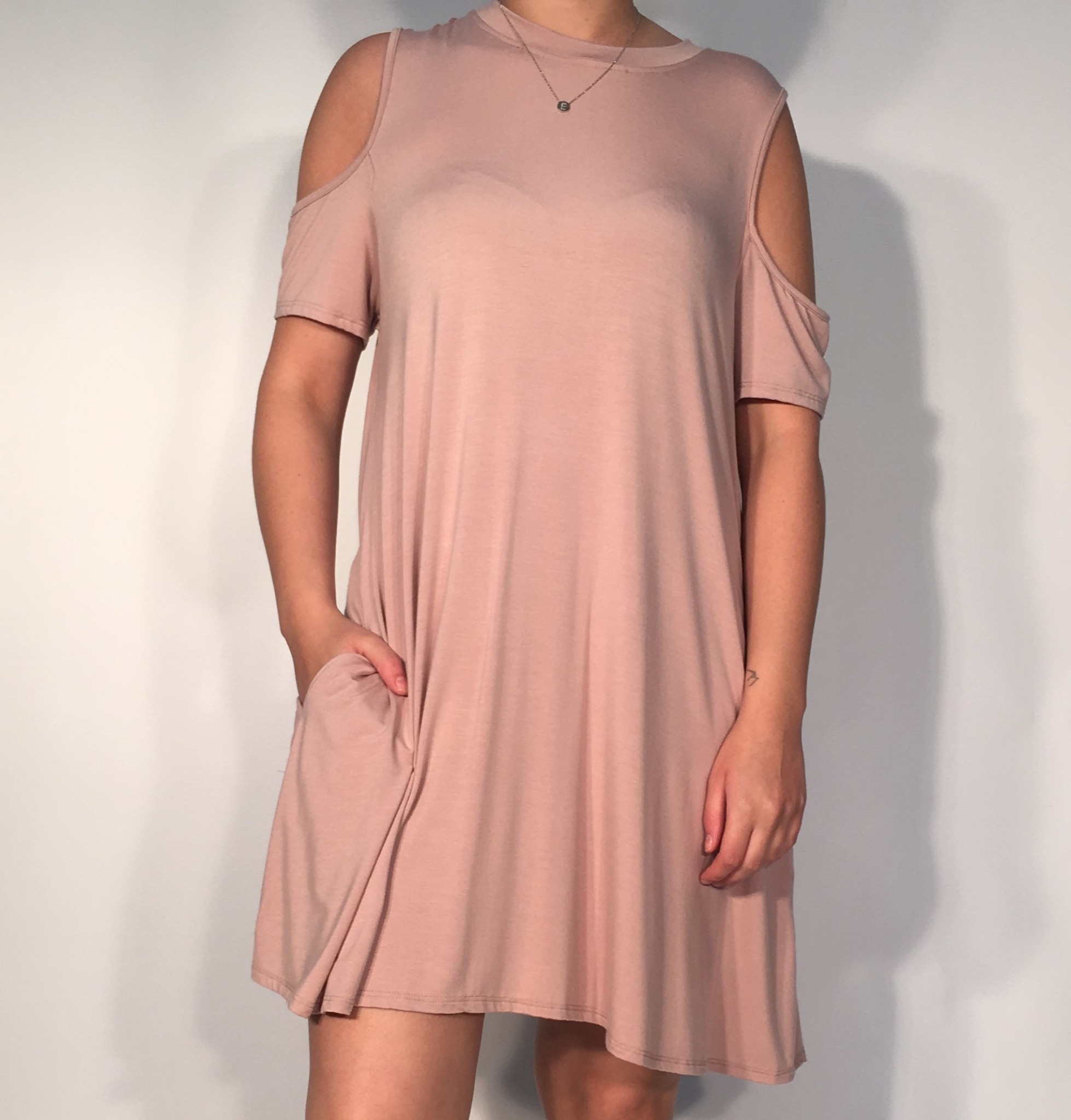 pale pink dress
