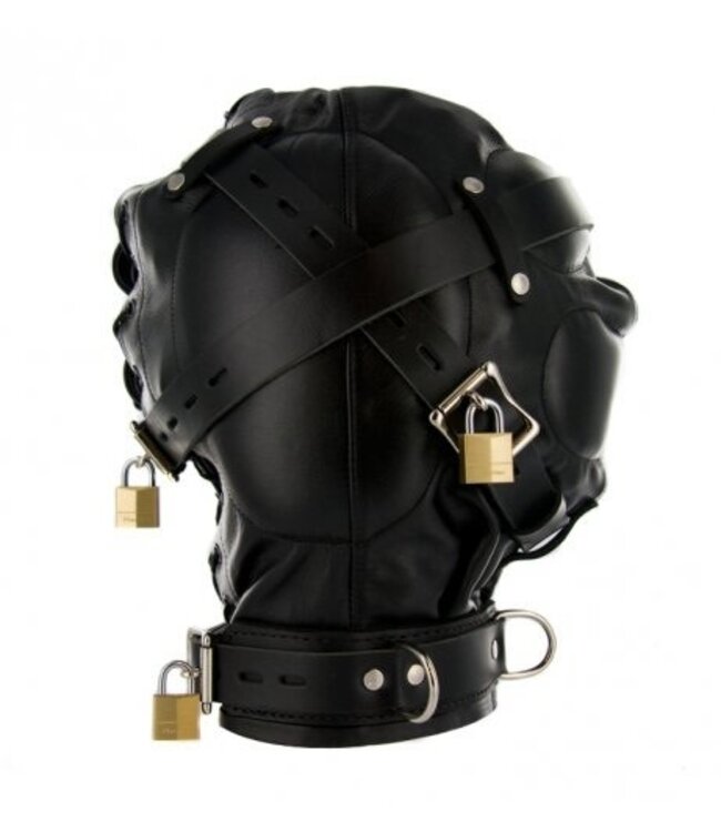 Total Sensory Deprivation Leather Hood