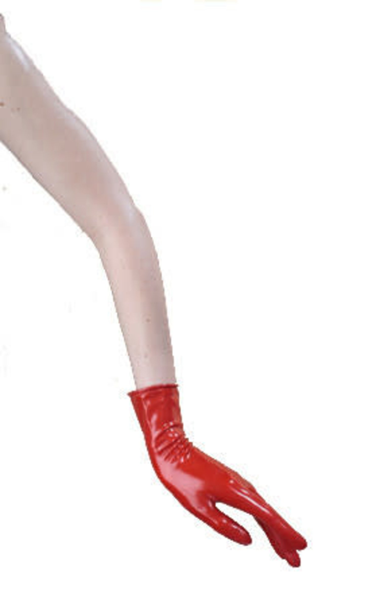 Short latex sale gloves