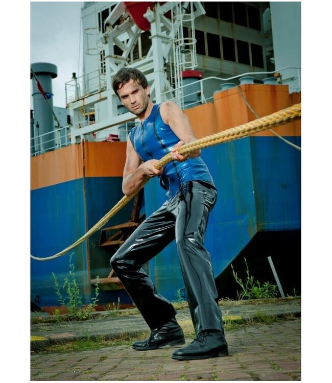 Latex Top with 3 Zippers in Front