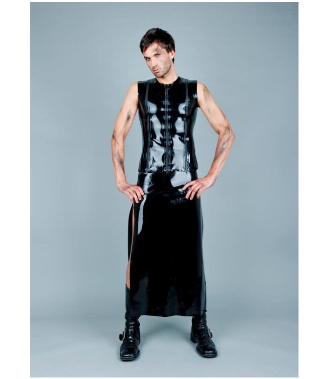 Latex Top with 3 Zippers in Front