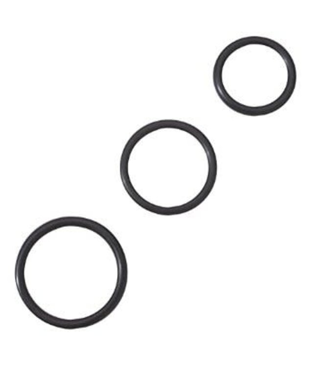Spartacus Rubber Cock Ring (Set of 3)