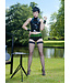 Latex Top with High Collar and Back Zip