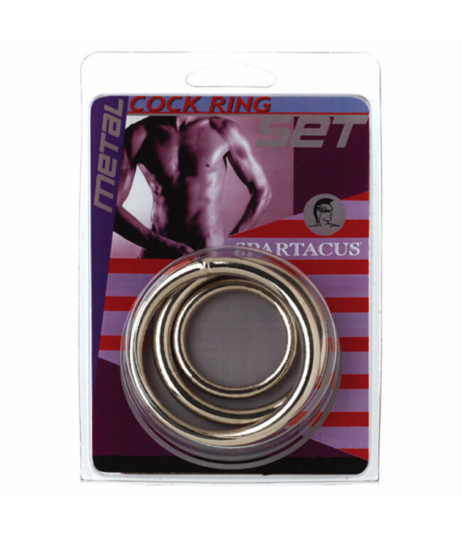 Spartacus Metal Cock Ring Set ( 3 Rings)