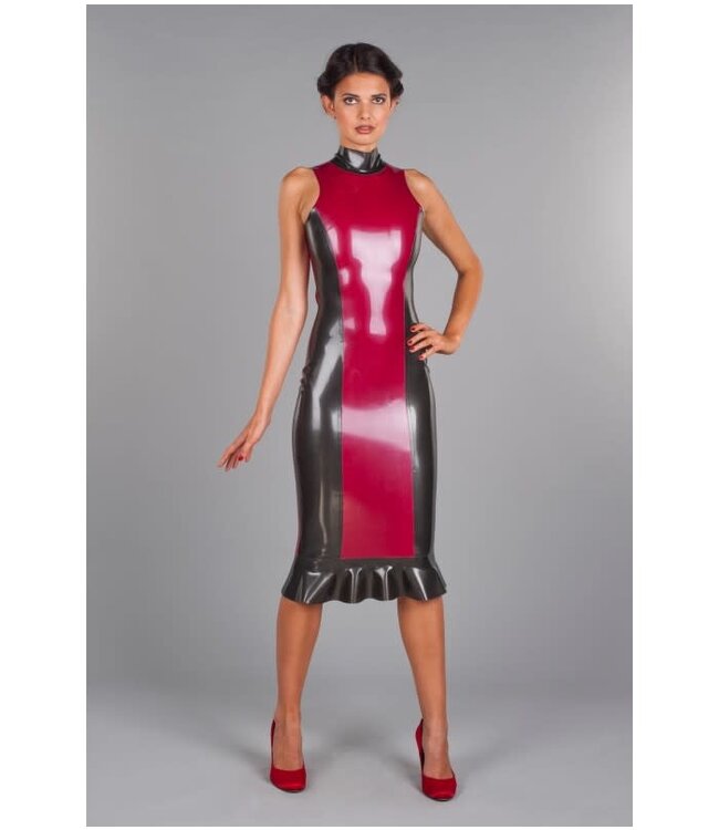 Knee-Length Latex Dress