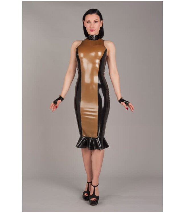 Knee-Length Latex Dress