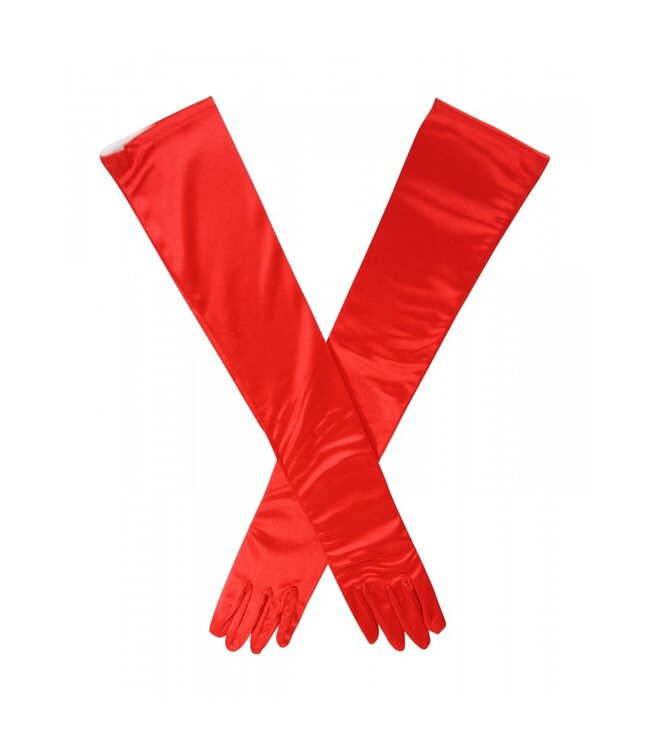Satin gloves - Elbow length