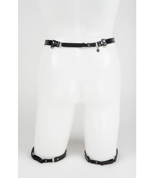 Ebony Python Garter Belt