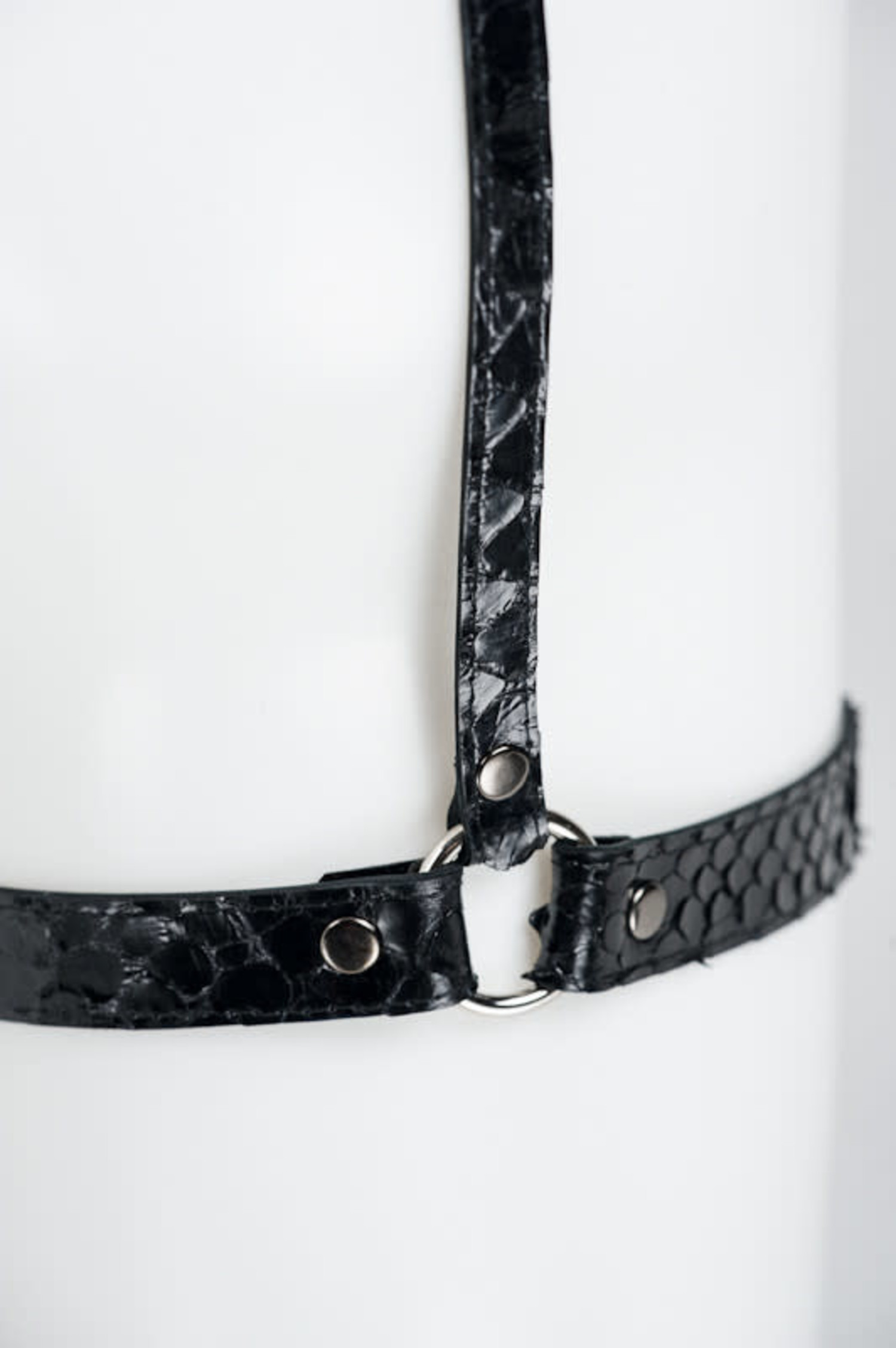 Ebony Python Garter Belt