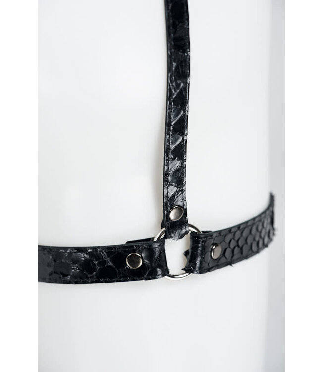 Ebony Python Garter Belt