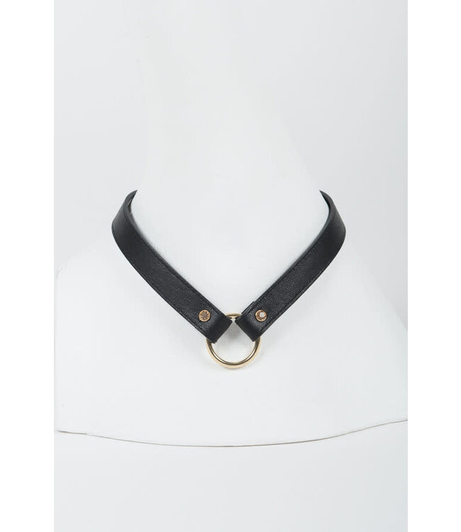 Caviar Matte Leather Collar | Luxury Kink