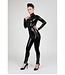 Black Latex Long-Sleeved Catsuit