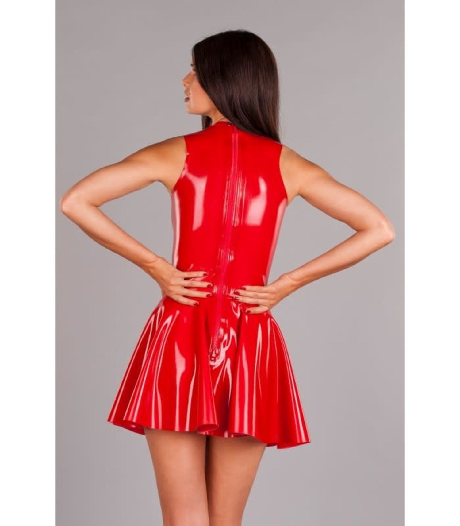 Red Latex Dress by Peter Domenie Latex | Bondesque | Bondesque
