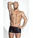 Extravagant shorts with red zipper