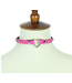 Heart rhinestone choker