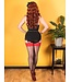 Whatkatiedid Seamed Stockings Glamour Black/Red