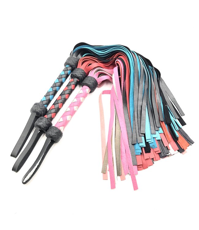 Cowhide Flogger Long