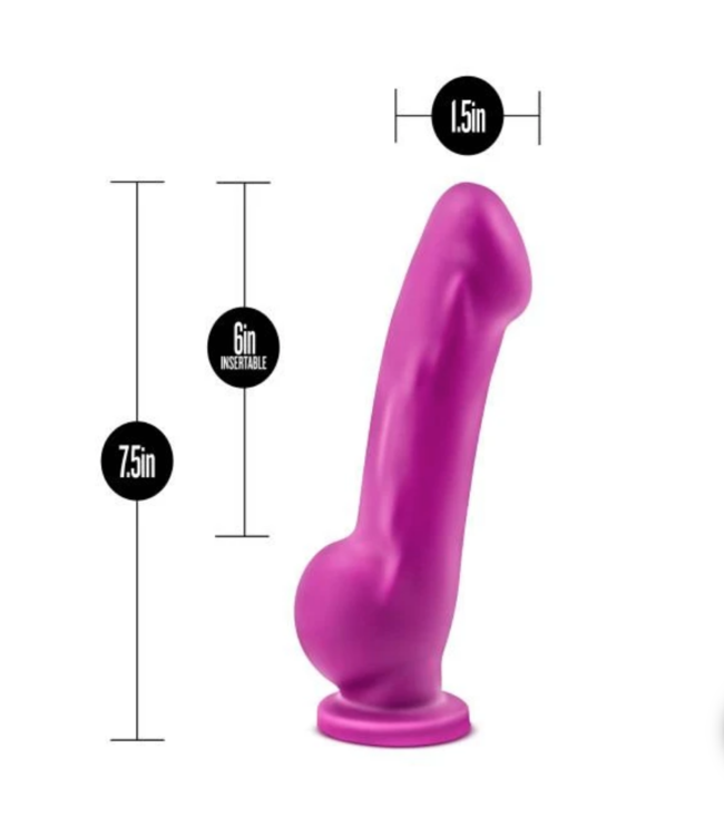 Ergo Indigo D8: Artisan 7 Inch Dildo with Suction Cup
