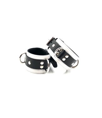 Aslan Leather Jaguar White Ankle Cuffs