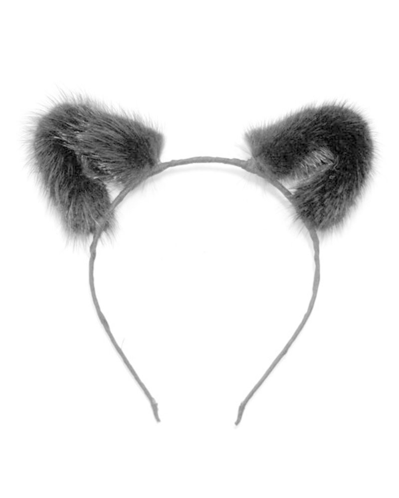 TOF INC Mink Fur Cat Ears Headband
