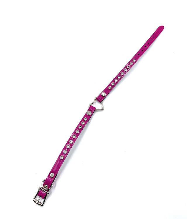 Shiny Rhinestone Heart Choker