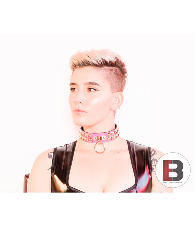 Two Row Studded Shiny Collar