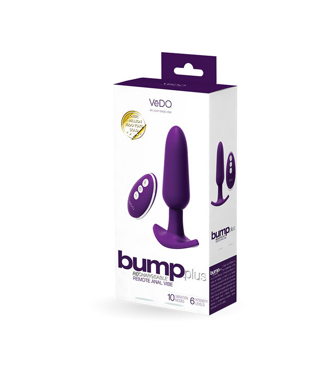 VeDO Bump Plus Anal Plug Silicone Remote Control