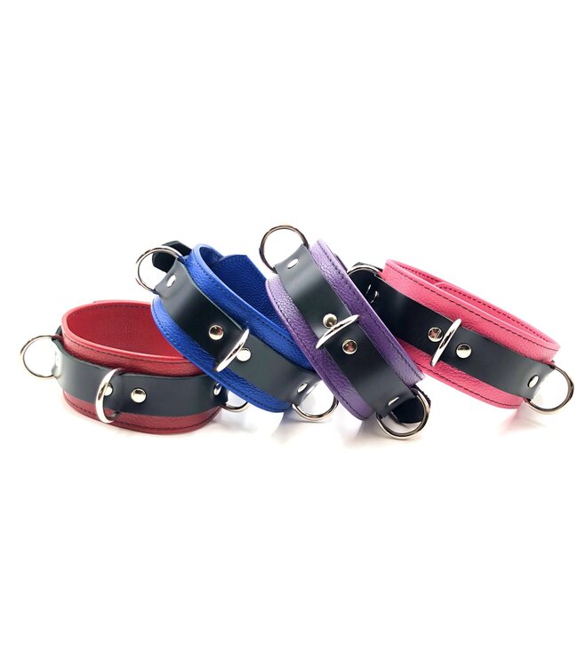 Deluxe 3 D-ring  Bondage Collar
