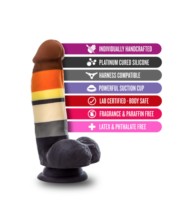 Avant | Pride Bear P9: Artisan 8 Inch Dildo with Suction Cup