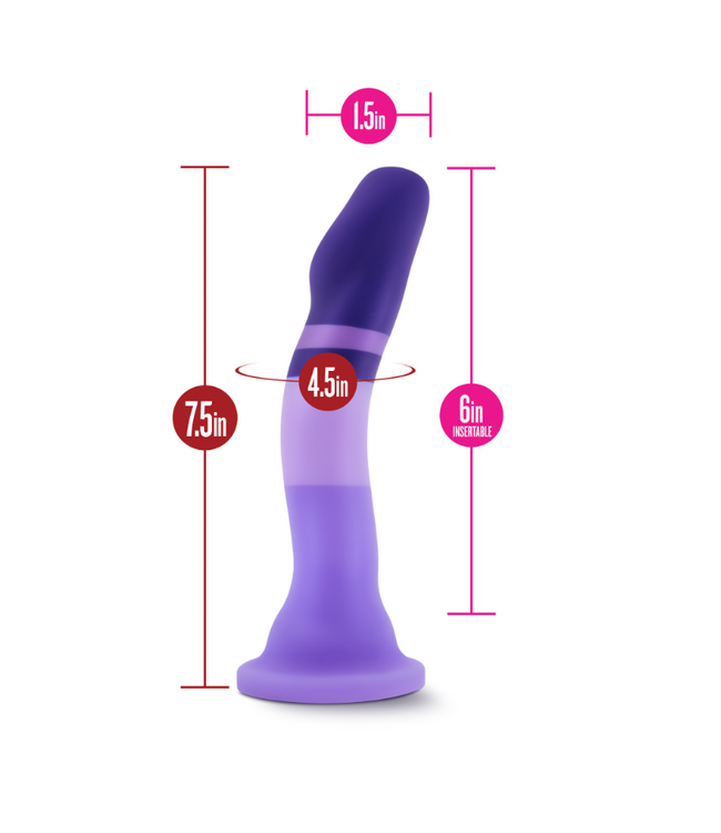 Purple Rain D2: Artisan 7 Inch Curved G-Spot Dildo