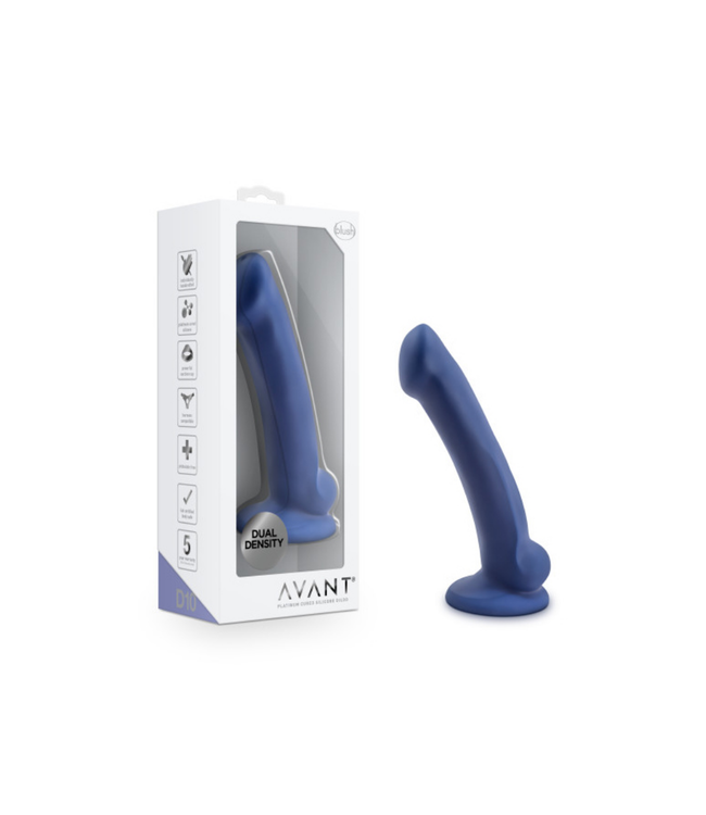 Avant Ergo Mini Violet D9: D10 Artisan 7 Inch Thin Dildo with Suction Cup Base