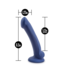 Avant Ergo Mini Violet D9: D10 Artisan 7 Inch Thin Dildo with Suction Cup Base