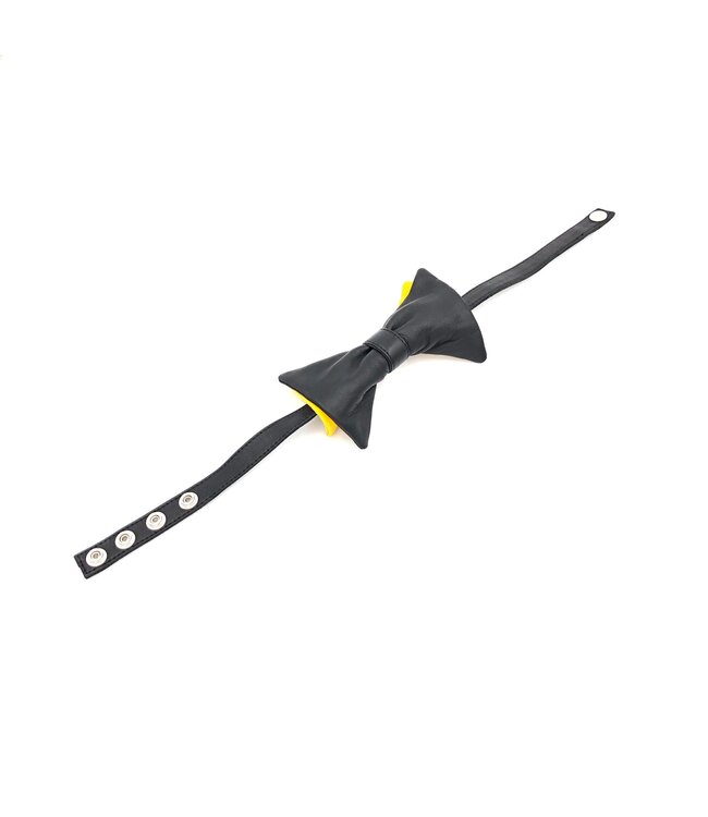 Leather Double Bow Tie