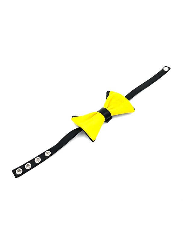 Leather Double Bow Tie