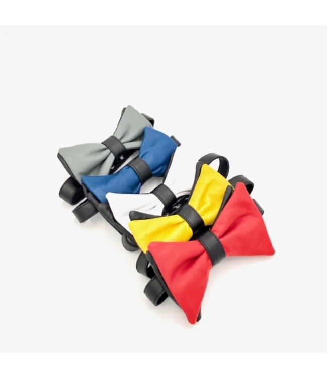 Leather Double Bow Tie