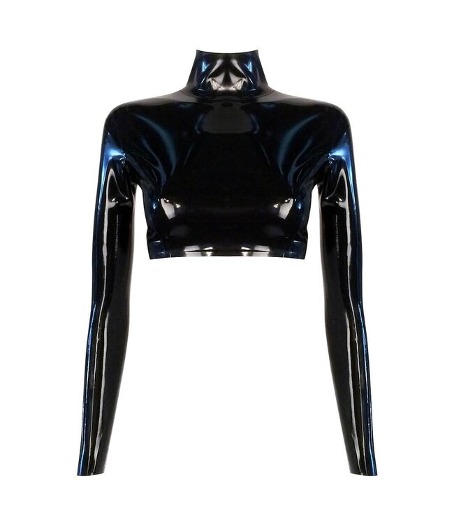 Latex Simple Crop Top