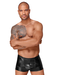 Noir Handmade Shorts with PVC/zipper front
