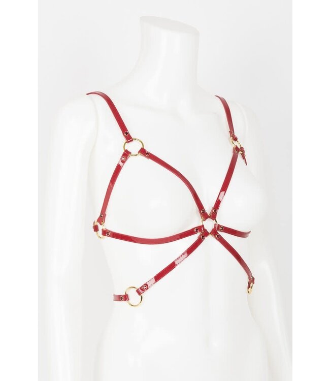 Red Hot Cage Body Harness | Luxury Kink