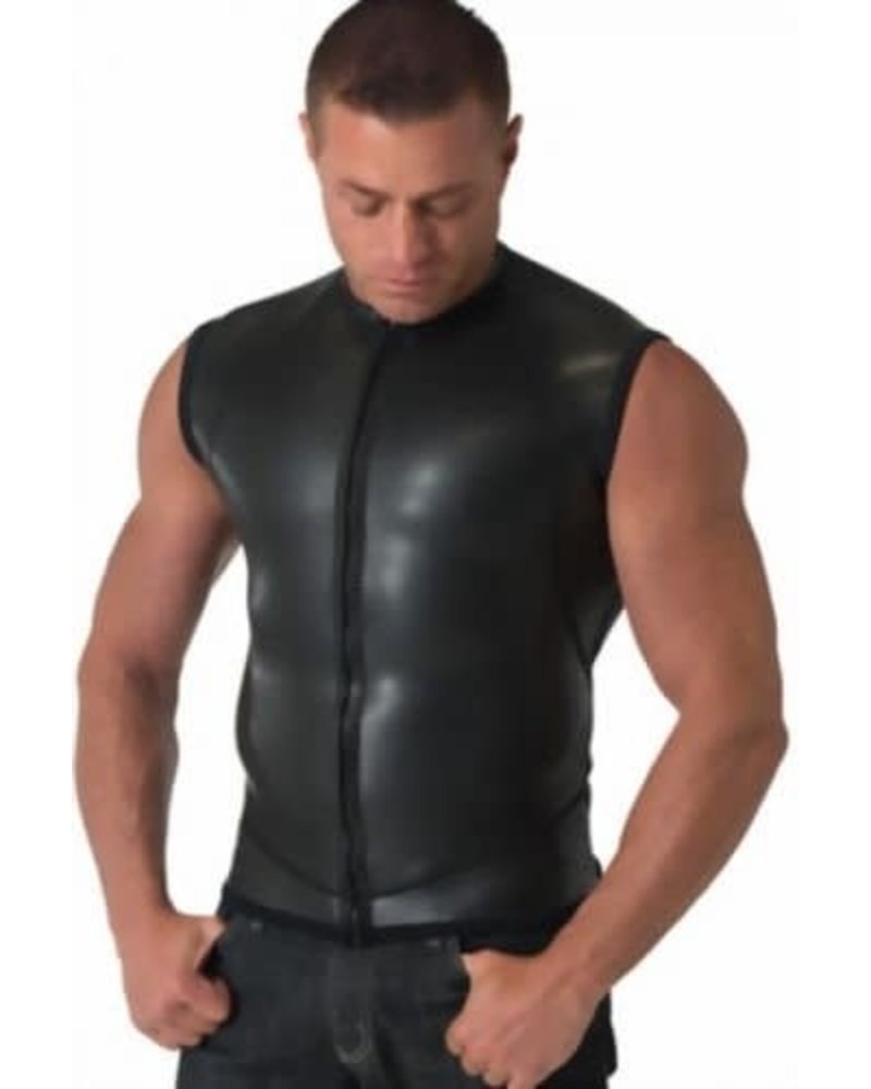 665 Leather Moto Zip Vest