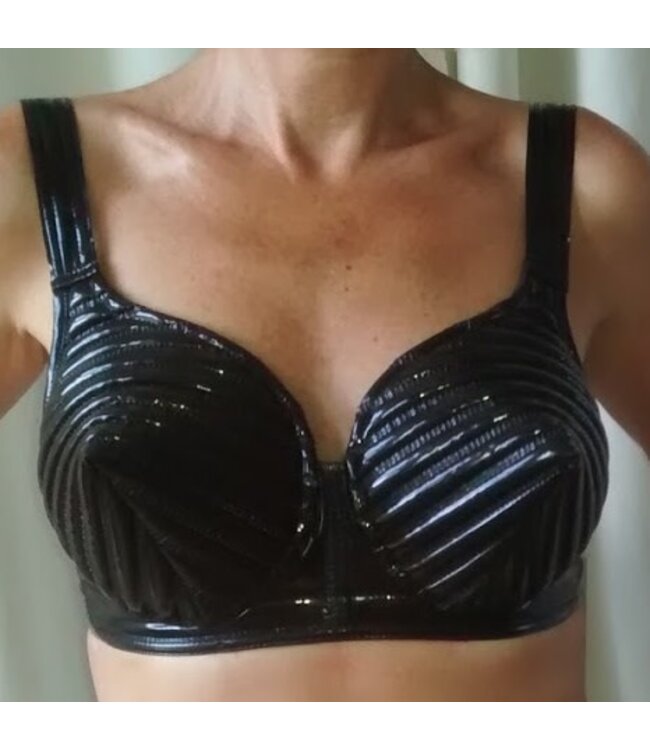 Black PVC Bullet Bra
