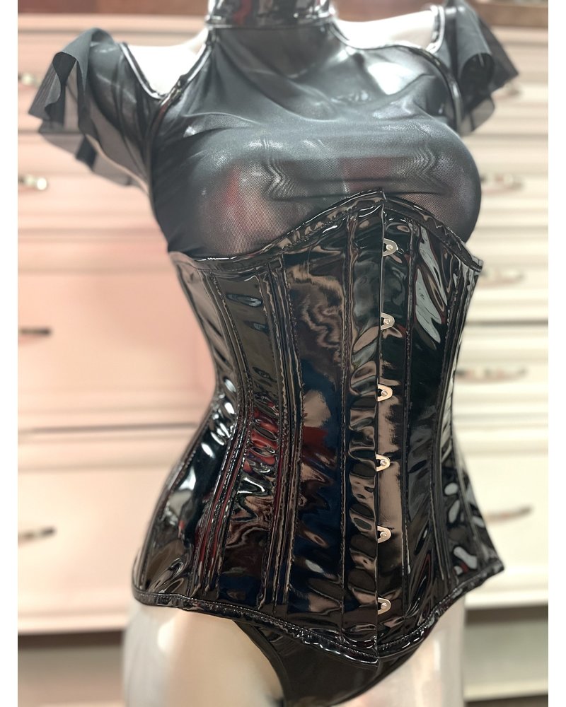 Bondesque Long torso PVC under bust corset