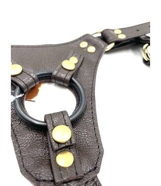 Aslan Leather Steampunk Jaguar Dildo Harness | Aslan Leather
