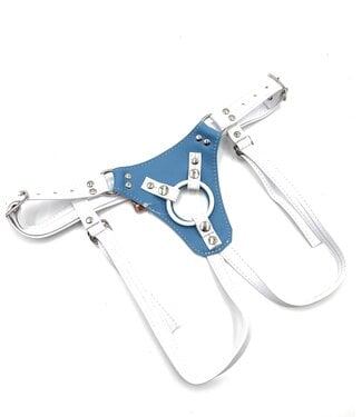 Aslan Leather Crystal Blue Jaguar Dildo Harness Aslan Leather Crystal Blue Jaguar Dildo Harness