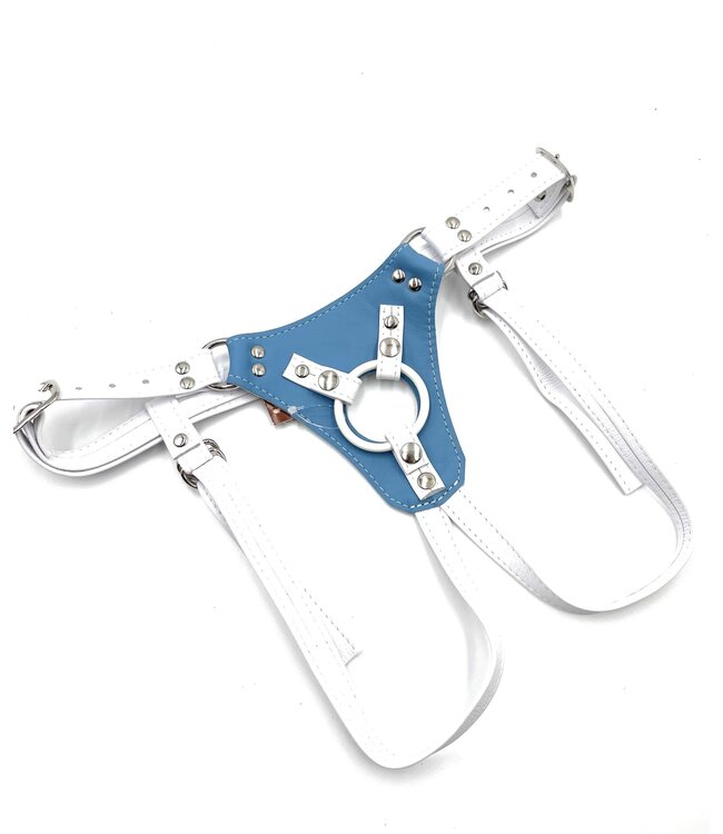 Crystal Blue Jaguar Dildo Harness