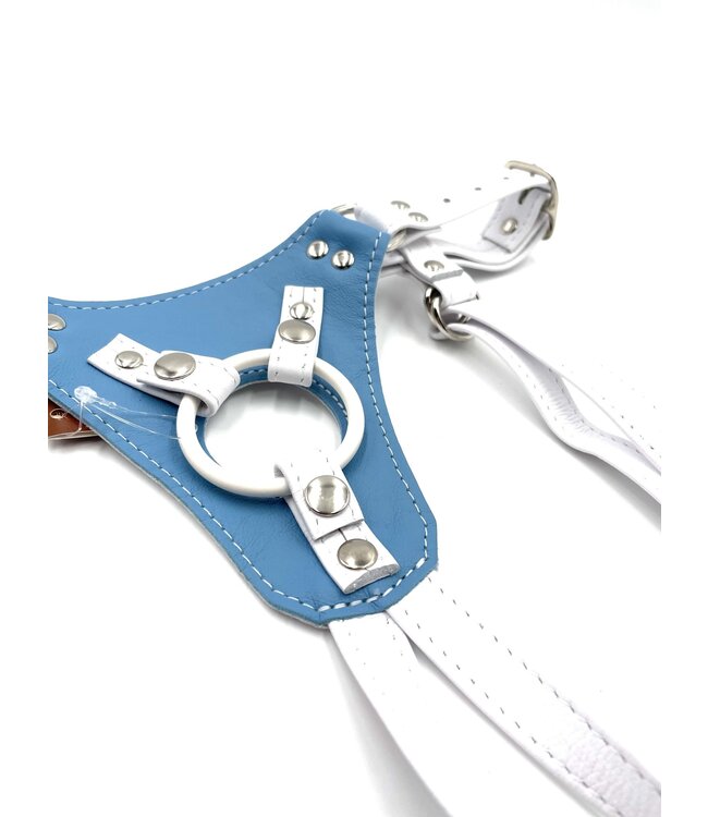 Crystal Blue Jaguar Dildo Harness