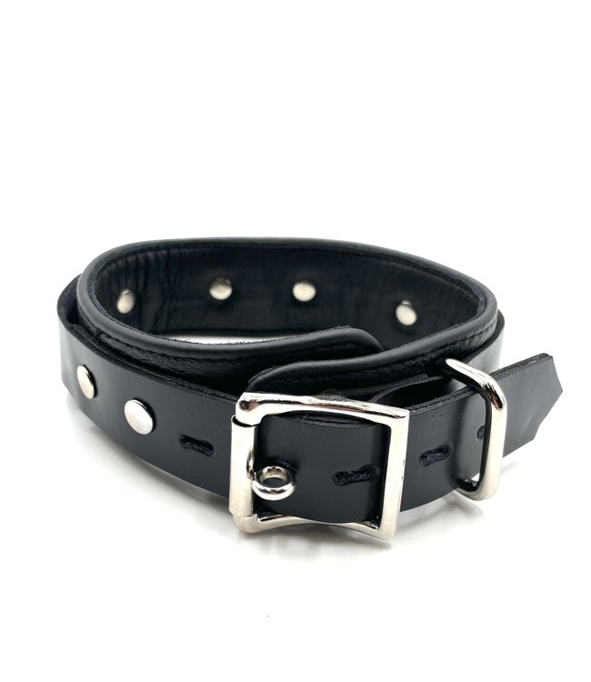 Leather Bondage Lockable Collar