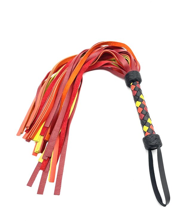 Cowhide Flogger Long